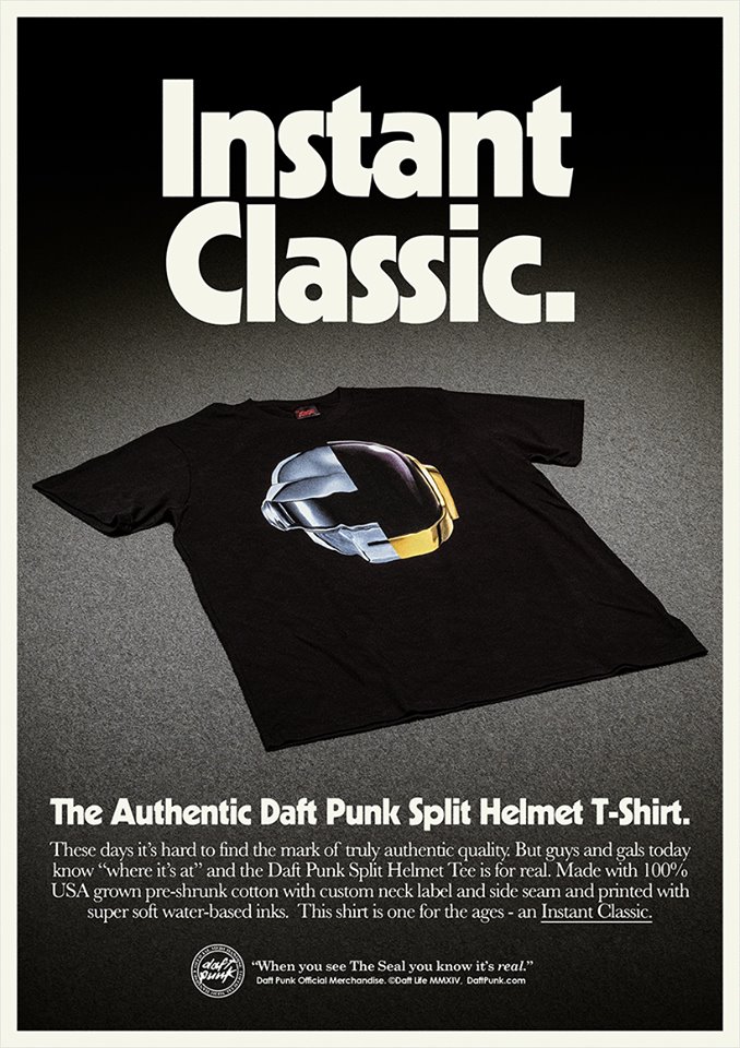 Daft Punk split helmet t-shirt