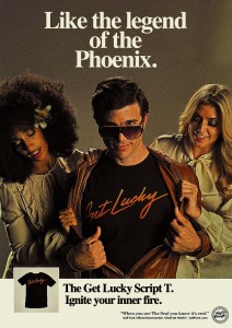 Daft Punk mens_getlucky t shirt